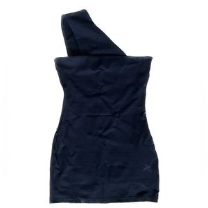 Superdown one shoulder navy mini dress
